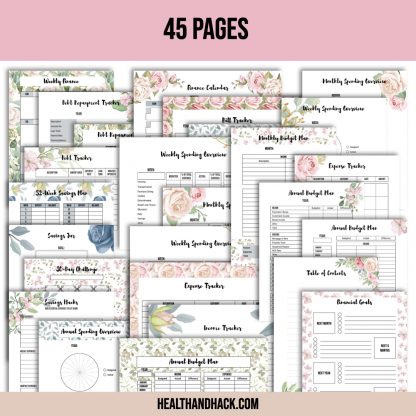 Printable Budget Planner - Floral - Image 2