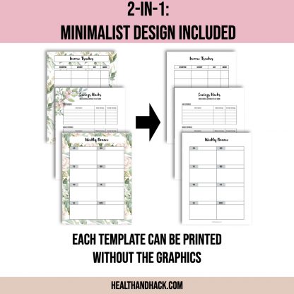 Printable Budget Planner - Floral - Image 3