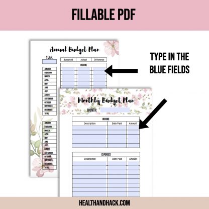 Printable Budget Planner - Floral - Image 4