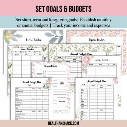 Printable Budget Planner - Floral - Image 5