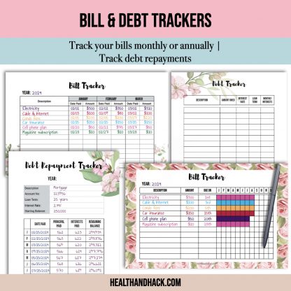 Printable Budget Planner - Floral - Image 7
