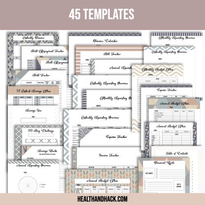 Printable Finance Planner - Retro - Image 2