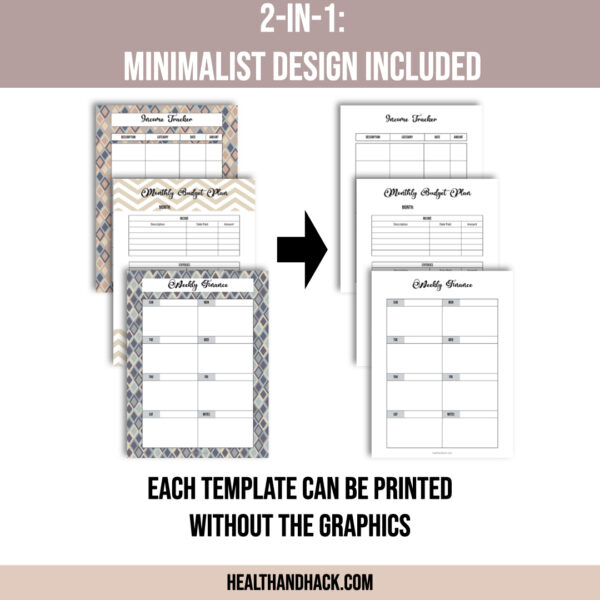Printable Finance Planner - Retro - Image 3