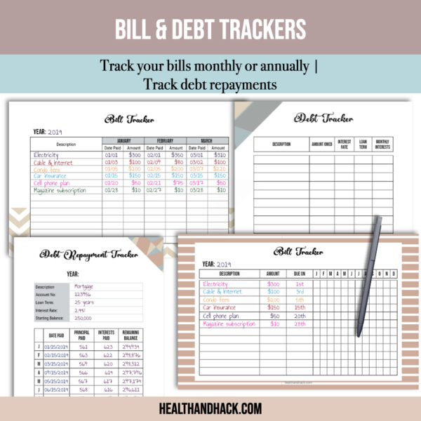 Printable Finance Planner - Retro - Image 7