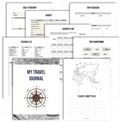 Printable Travel Journal - Minimalist