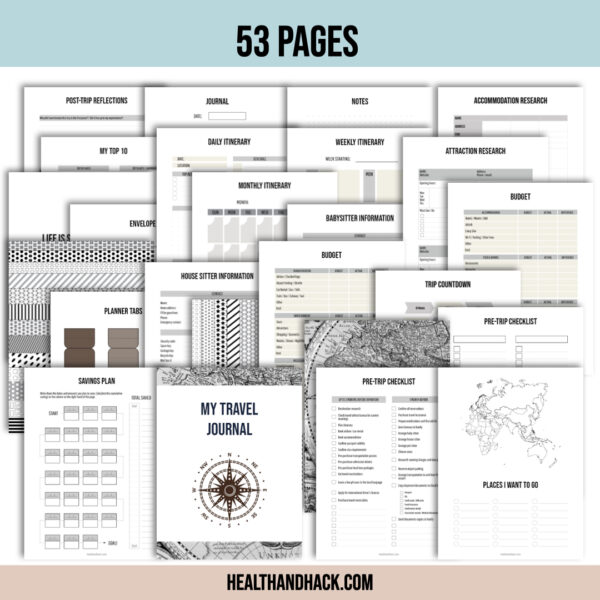 Printable Travel Journal - Minimalist - Image 2