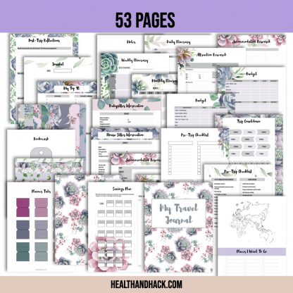 Printable Travel Journal - Floral - Image 2