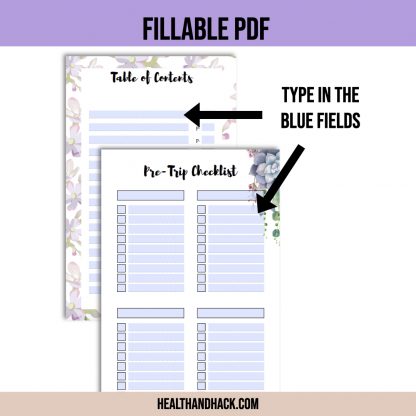 Printable Travel Journal - Floral - Image 4
