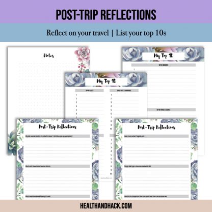 Printable Travel Journal - Floral - Image 8