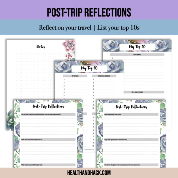 Printable Travel Journal - Floral - Image 8