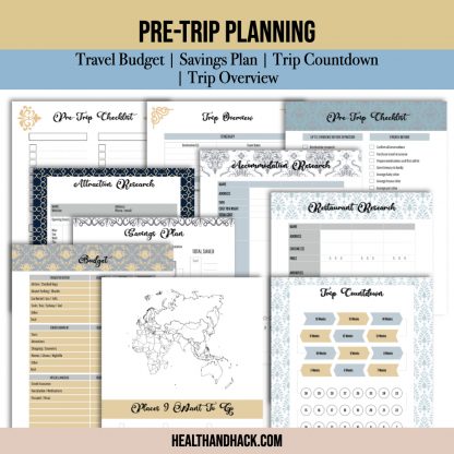 Printable Travel Journal - Damask - Image 5