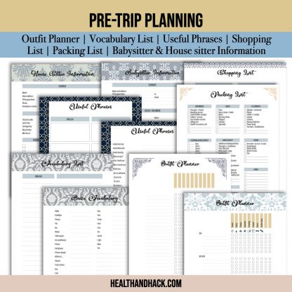 Printable Travel Journal - Damask - Image 6