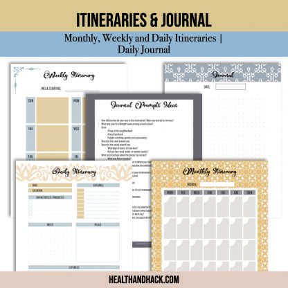 Printable Travel Journal - Damask - Image 7