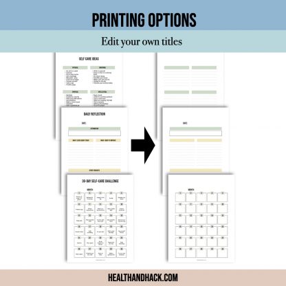 Printable Self-Care Journal - Minimalist - Image 3