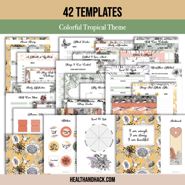 Printable Self-Care Journal - Tropical - Image 2