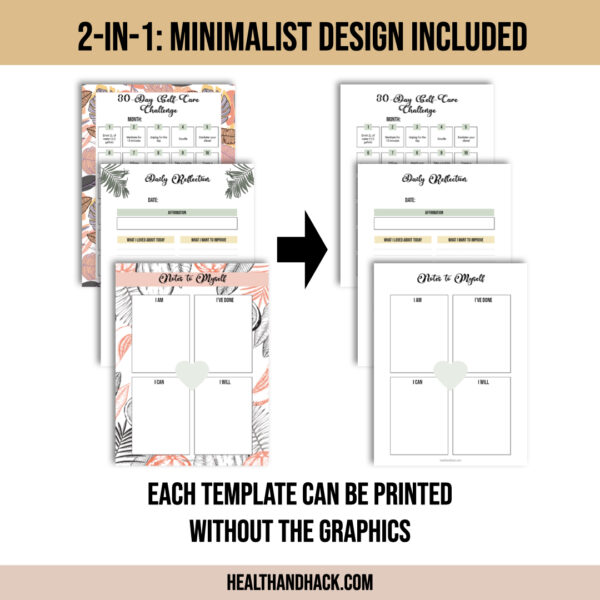Printable Self-Care Journal - Tropical - Image 3