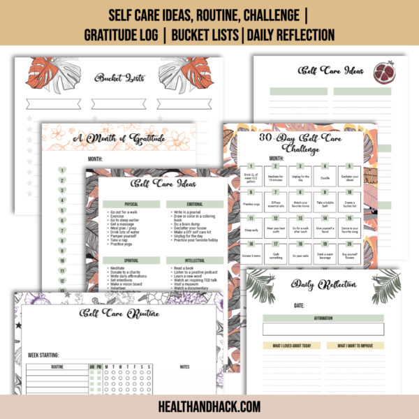 Printable Self-Care Journal - Tropical - Image 5