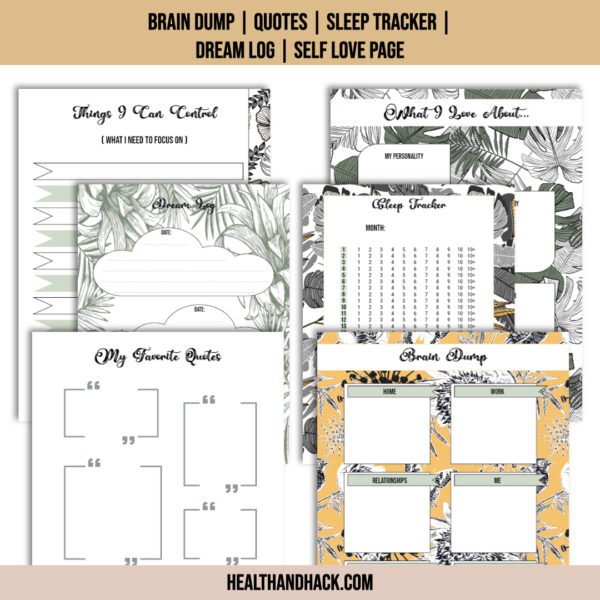 Printable Self-Care Journal - Tropical - Image 6
