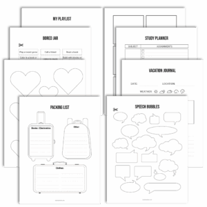 Printable Bullet Journal For Kids - Minimalist