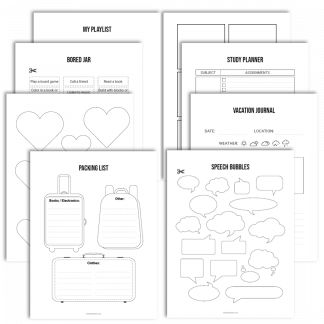 Printable Bullet Journal For Kids - Minimalist