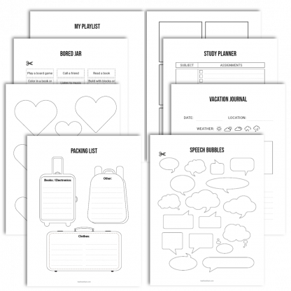 Printable Bullet Journal For Kids - Minimalist