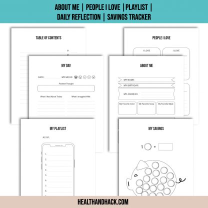 Printable Bullet Journal For Kids - Minimalist - Image 5