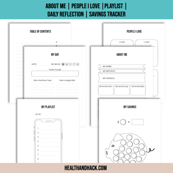 Printable Bullet Journal For Kids - Minimalist - Image 5