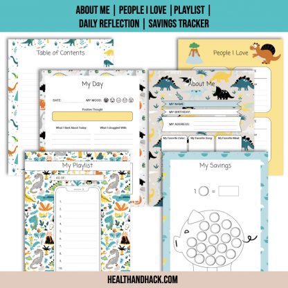 Printable Bullet Journal For Kids - Dinosaurs - Image 5