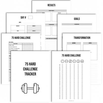 Printable 75-Day-Hard Challenge Tracker - Minimalist