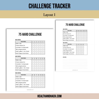 Printable 75-Day-Hard Challenge Tracker - Minimalist - Image 6