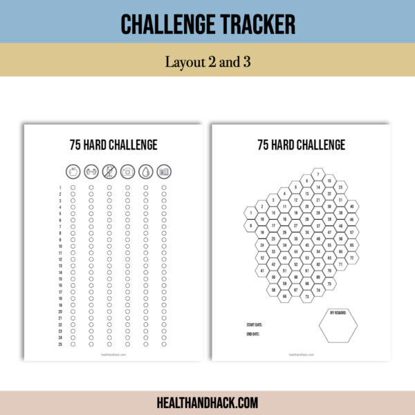 Printable 75-Day-Hard Challenge Tracker - Minimalist - Image 5