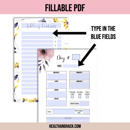 Printable 75-Day-Hard Challenge Tracker - Floral - Image 3