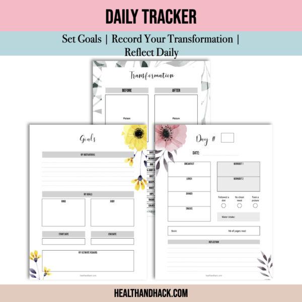 Printable 75-Day-Hard Challenge Tracker - Floral - Image 7