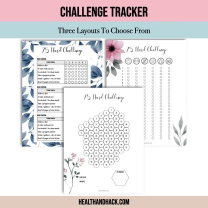 Printable 75-Day-Hard Challenge Tracker - Floral - Image 6