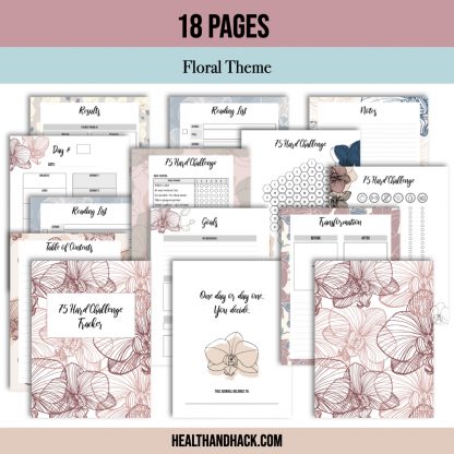 Printable 75-Day-Hard Challenge Tracker - Orchids - Image 2