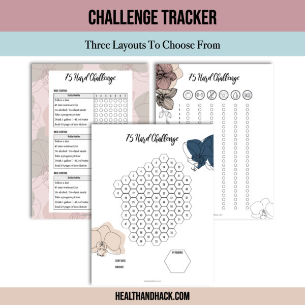 Printable 75-Day-Hard Challenge Tracker - Orchids - Image 6