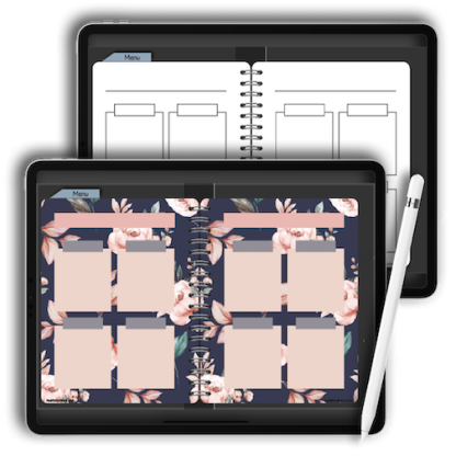 digital bullet journal templates floral