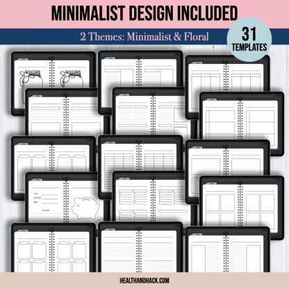 Digital Bullet Journal Templates - Floral - Image 2