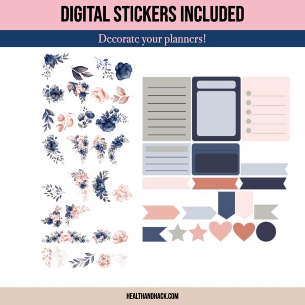 Digital Bullet Journal Templates - Floral - Image 3