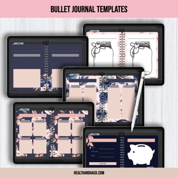 Digital Bullet Journal Templates - Floral - Image 8