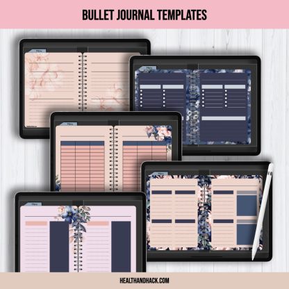 Digital Bullet Journal Templates - Floral - Image 7