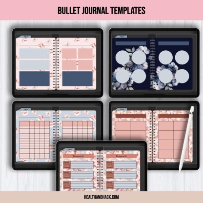 Digital Bullet Journal Templates - Floral - Image 6