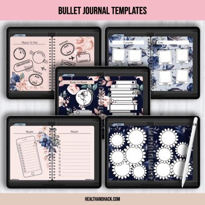 Digital Bullet Journal Templates - Floral - Image 5
