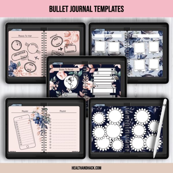 Digital Bullet Journal Templates - Floral - Image 5