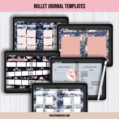 Digital Bullet Journal Templates - Floral - Image 4