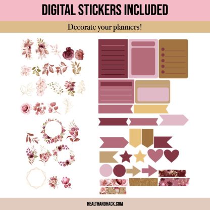 Digital Undated Planners - Floral - Image 3