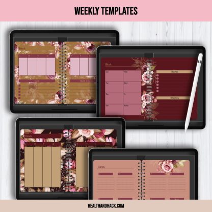Digital Undated Planners - Floral - Image 6