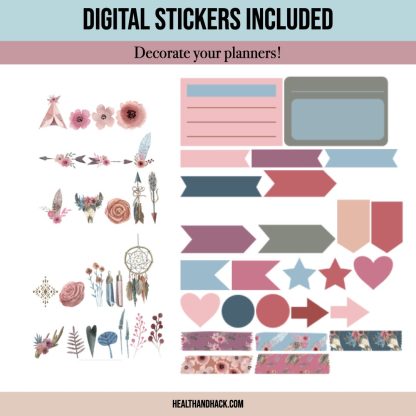 Digital 75 Hard Challenge Tracker - Boho - Image 3