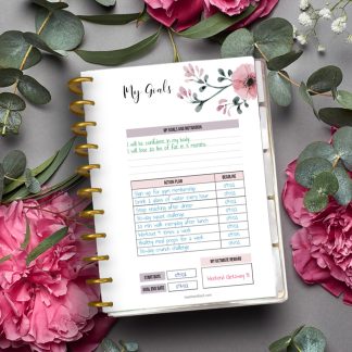 Printable Fitness Planner - Floral Design
