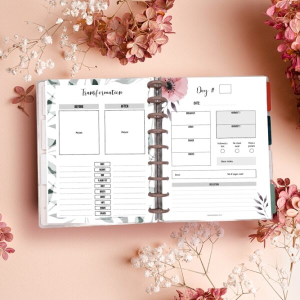 Printable 75-Day-Hard Challenge Tracker - Floral